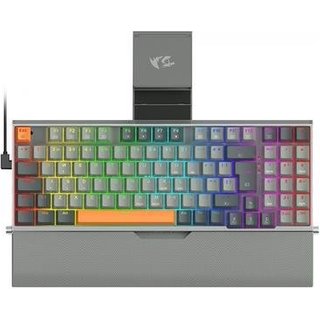 Teclado Mecânico Gamer Redragon Olaf, RGB Chroma Mk.II, Switch Marrom, À prova de Poeira, ABNT2, Preto e Cinza - K648GG-RGB (PT-BROWN)