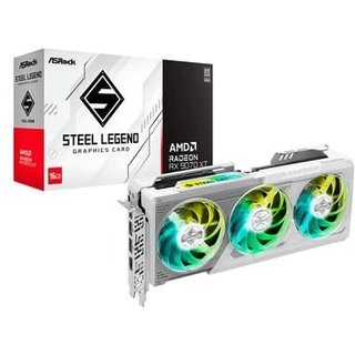 Placa de Vídeo ASRock RX 9070 XT Steel Legend AMD Radeon, ARGB, 16GB, GDDR6, 2970MHz, FidelityFX, RDNA - 90-GA5DZZ-00UANF