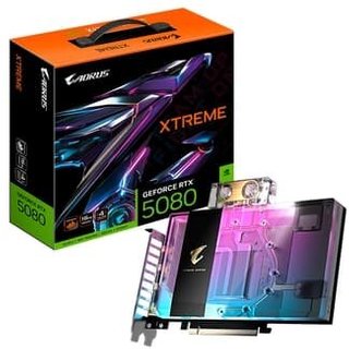 Placa de Vídeo RTX 5080 AORUS XTREME WATERFORCE WB 16G Gigabyte NVIDIA GeForce, 16GB GDDR7, RGB, DLSS, Ray Tracing - 9VN5080AWB-00-G10