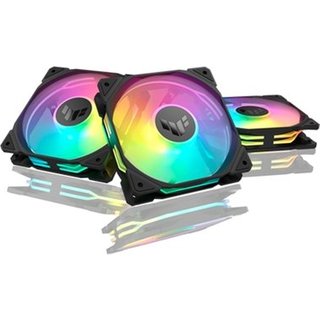 Kit com 3 Ventoinhas ASUS TUF Gaming TR120, 120mm, ARGB, Preto - 90DA0090-B00020