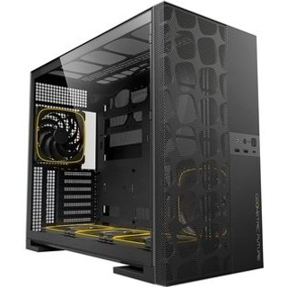 Gabinete Gamer Geometric Future Model 5 Vent, Mid Tower, ARGB, ATX, Lateral em Vidro, Mesh Frontal, com 5 Fans, Preto - GEO-M5VF-B