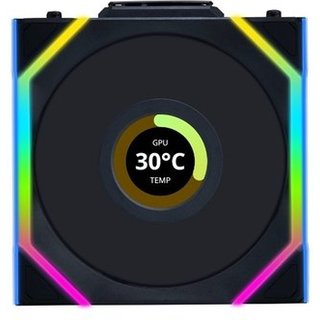 Kit com 3 Ventoinhas Lian Li UNI FAN SL LCD, 120mm, ARGB, Reverse Blade, Preto - 12RSLLCD1W3B