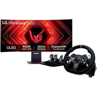 Monitor Gamer Curvo LG UltraGear OLED 45" + Volante Logitech G920