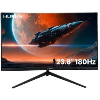 Monitor Gamer Husky Snow 23.6 LED Full HD, Curvo, 180Hz, 1ms, HDMI e DisplayPort, 99% sRGB, Adaptive Sync, Ajuste de Ângulo - HGMT000