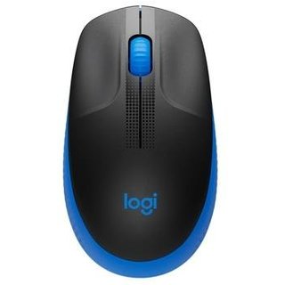 Mouse sem fio Logitech M190 com Design Ambidestro de Tamanho Padrão, Conexão USB e Pilha Inclusa, Azul - 910-005903
