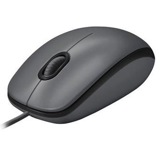 Mouse com fio USB Logitech M100 com Design Ambidestro e Facilidade Plug and Play, Cinza - 910-001601