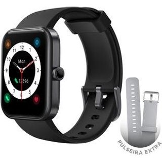 SmartWatch KaBuM! smart 700, Preto, Pulseira Extra Cinza Claro, Compatível IoT Alexa - KBSAC019