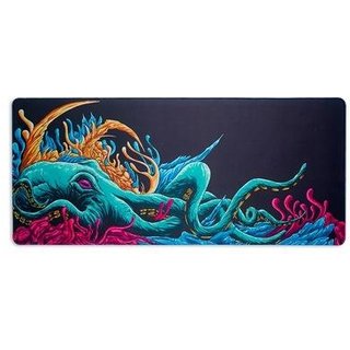 Mousepad Dazz Hybrid Daskmat Octopus, Extra Grande 900x400mm, Borda Costurada, Preto Estampado - 62000141