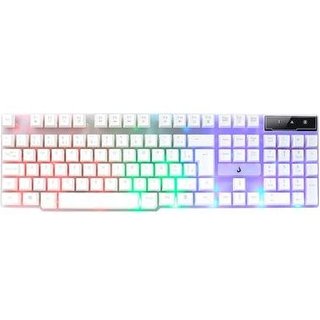 Teclado Semi Mecânico Gamer Rise Mode G1 Full, Membrana, USB, Branco - RM-TG-01-FW