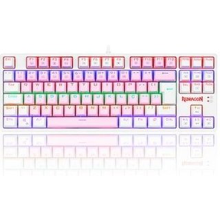 Teclado Mecânico Gamer Redragon Daksa, Rainbow, Switch Blue, ABNT2, Rosa e Branco - K576PW-R (PT-BLUE)