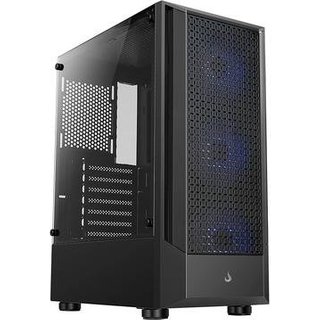 Gabinete Gamer Rise Mode Wave Black, Mid Tower, Lateral em Vidro Fumê, ARGB, ATX, 3 Cooler Fan ARGB, Preto - RM-WA-FB-ARGB