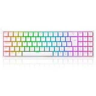 Teclado Mecanico Gamer Redragon Pollux RGB, Switch Brown, Layout 75%, ABNT2, Branco - K628-RGB-W (PT-BROWN)