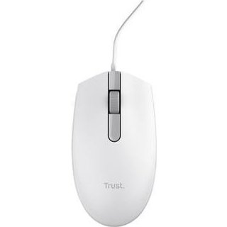 Mouse Trust TM-101, Design Ambidestro, 3 Botões, 1200 DPI, USB, Branco - 25320