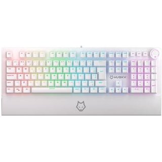 Teclado Mecânico Gamer Husky Anchorage Full Size, RGB, Switch Gateron EF Brown, ABNT2, Branco - HTG200BRMA