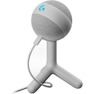Microfone Gamer Logitech G Yeti Orb com RGB LIGHTSYNC, USB Plug and Play para Gravação de Conteúdo e Streaming, Branco - 988-000557