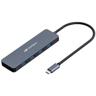 HUB C3Tech USB-C 3.0, para 4x USB 3.0, Preto - HU-C330GY