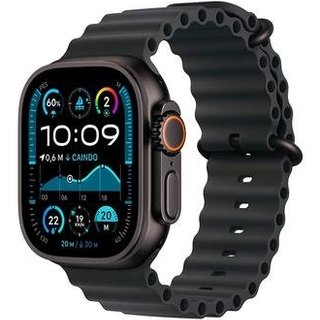 Apple Watch Ultra 2 GPS + Cellular, Caixa Preta de Titânio de 49 mm, Pulseira Oceano Preta - MX4P3BE/A
