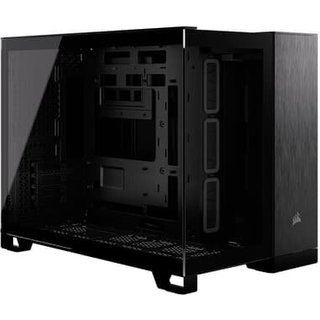 Gabinete Gamer CORSAIR 2500X mATX Mid Tower, Lateral em Vidro, Preto e Aluminio - CC-9011287-WW