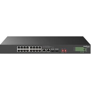 Switch Não Gerenciável Intelbras PoE S1118F-PA, 4 portas Uplink Gigabit, 2 SFP, 18 Portas - 4760128