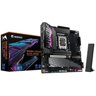 Placa Mãe Gigabyte B860M AORUS ELITE WIFI6E, Intel, Micro ATX, DDR5, Wi-Fi 6E, Bluetooth, Preto - B86MAE6-00