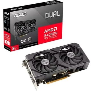 Placa de Vídeo DUAL RX 7600 O8G EVO AMD Radeon, 8GB GDDR6, 128 Bits, OpenGL 4.6 - 90YV0LD0-M0NA00