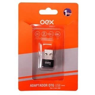 Adaptador OTG OEX AD204, USB Para Type-C, Preto - 485995