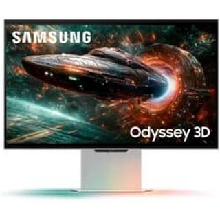 Monitor Gamer Samsung Odyssey 3D 27", 4K, 165Hz, 1ms, IPS, FreeSync Premium, HDR10+, Ajuste de Altura, Som Interado - LS27FG900XLXZD