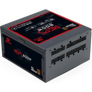 Fonte Gamer Redragon RGPS 800W, Full Modular, 80 Plus, Bronze, Preto -GC-PS011 V2