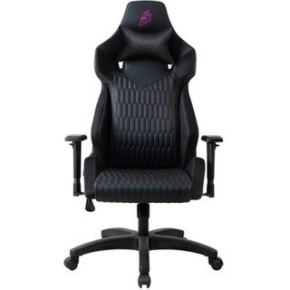 Cadeira Gamer 1STPLAYER WIN101, Até 160kg, Reclinável, com Almofadas, Material PVC, Preta e Rosa - WIN-101-BK