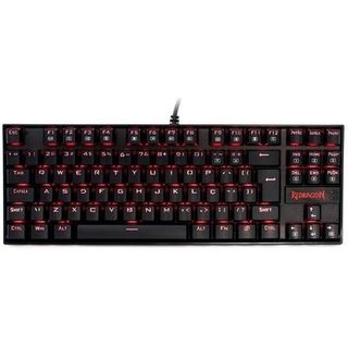 Teclado Mecânico Gamer Redragon Kumara, Anti-Ghosting, LED Vermelho, Switch Outemu Brown, ABNT2, Preto - K552-2 (PT-BROWN)