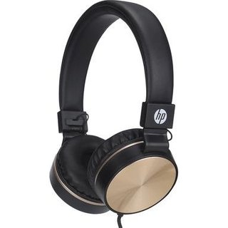 Headset Dobrável HP DHH-1206, P2, Driver 50mm, Preto e Dourado - 8YJ97AA