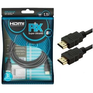 Cabo HDMI 2.1 PIX, 8K HDR 19P, 30AWG, 1.5M - 018-1015