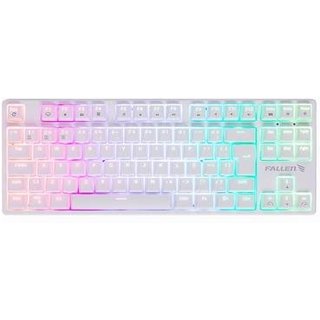 Teclado Mecânico Gamer Fallen Pantera Tkl, RGB, Switch Blue, Anti Ghosting, ABNT2, Branco - TE-FA-PA-BR-TK-SA