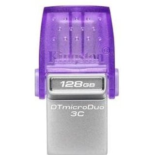 Pen Drive 128GB Kingston DataTraveler microDuo 3C, USB-A/C 3.2 Gen 1, Leitura de 200MB/s - DTDUO3CG3/128GB