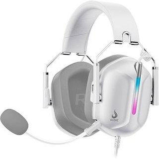 Headset Gamer Rise Mode G1 Special Edition White, Driver 50mm, Led Rainbow, USB e P3 3.5mm, Branco - RM-HS-G1SE-W
