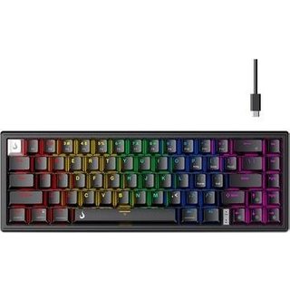 Teclado Mecânico Gamer Rise Mode GM1 Pro Black, ARGB, Mini (65%), Switch Outemu Brown, USB-C, Preto - RM-TCM-GM1P-BBRO