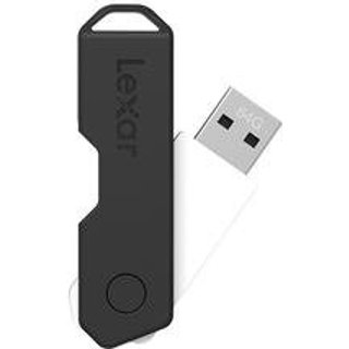 Pen Drive Lexar JumpDrive TwistTurn2 64GB, Flash Drive, USB 2.0, Preto e Branco- LJDTT2-64GABNABK
