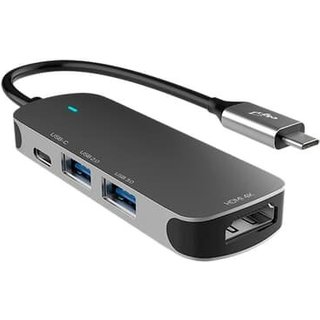 Adaptador HUB ELG USB 4 Em 1, Entrada Tipo-C para 2 Portas USB-A + 1 Porta Tipo-C + 1 Porta HDMI - HUB41HD-v2