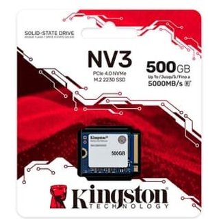 SSD Kingston NV3, 500GB, M.2 2230, NVMe PCIe 4.0, Leitura 6.000 MB/s, Gravação 5.000 MB/s - SNV3SM3/500G