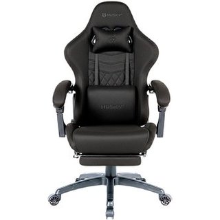 Cadeira Gamer Husky Tempest 700, Até 145kg, Almofadas, Reclinável 150º, Tecido, Descanso para Pés, Preta - HCG700PTT
