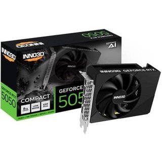 Placa de Vídeo Inno3D RTX 5050 COMPACT Nvidia GeForce. 8GB, GDDR6, 128bits, DLSS 4, Ray Tracing - N50501-08D6-174080N
