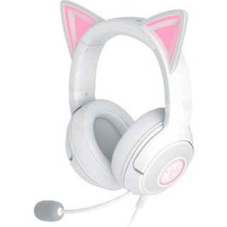 Headset Gamer Razer Kraken Kitty V2, Chroma RGB, Conexão USB, Branco - RZ04-04730600-R3U1
