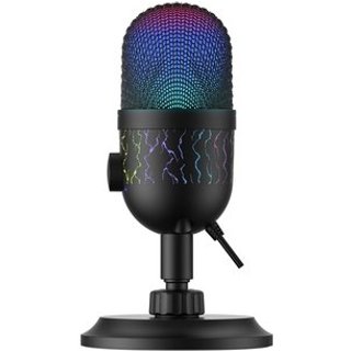 Microfone Gamer Havit GK52, RGB, Cardioide, Conexão 3.5mm, Preto - GK52