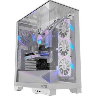 Gabinete Gamer PCYES Forcefield Dome, Mid Tower, RGB, Lateral em Vidro, White Ghost - Gffdwg