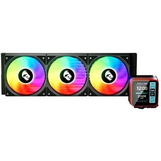 Water Cooler Redragon CCW-3015R 360mm ARGB, Intel LGA1851 e AMD AM5, com Display LCD 2.73", Motor de 12 Polos Brushless, Preto - CCW-3015R