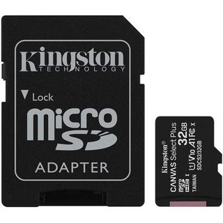 Cartão de Memória Kingston Canvas Select Plus MicroSD 32GB Classe 10 com Adaptador, Câmeras Automáticas/Dispositivos Android - SDCS2/32GB