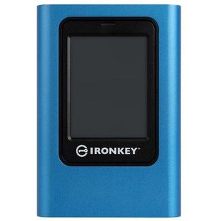 SSD Externo Kingston IronKey Vault Privacy 80, 960 GB, USB 3.2 Gen 1, Leitura: 250 MB/s, Gravação: 250 MB/s, Azul - IKVP80ES/960G