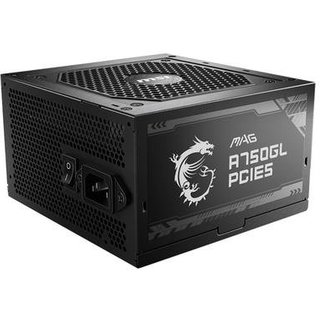 Fonte MSI MAG A750GL, 750W, 80 Plus Gold, Modular, PFC Ativo, Com Cabo, Preto