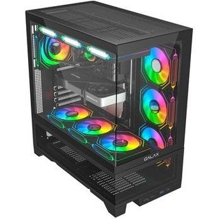 Gabinete Galax Centaurus Black, Mid Tower, ATX, Frontal de Vidro, Sem FANs, Preto - GLX-CENTAURUS-2065