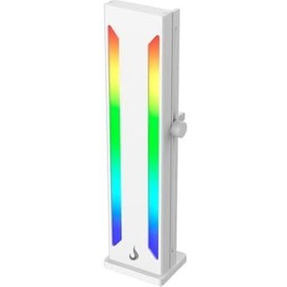 Suporte para GPU Rise Mode, ARGB, 500mm, Aura V2, Branco - RM-SPVG-02-ARGB-W